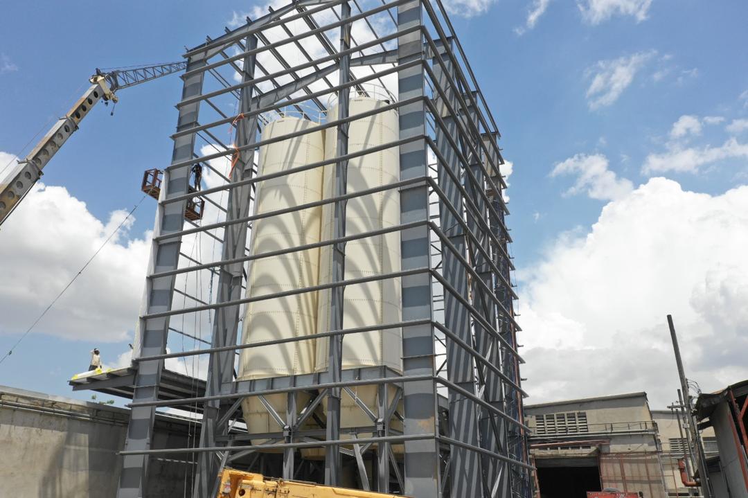 Industrial silo steel structure