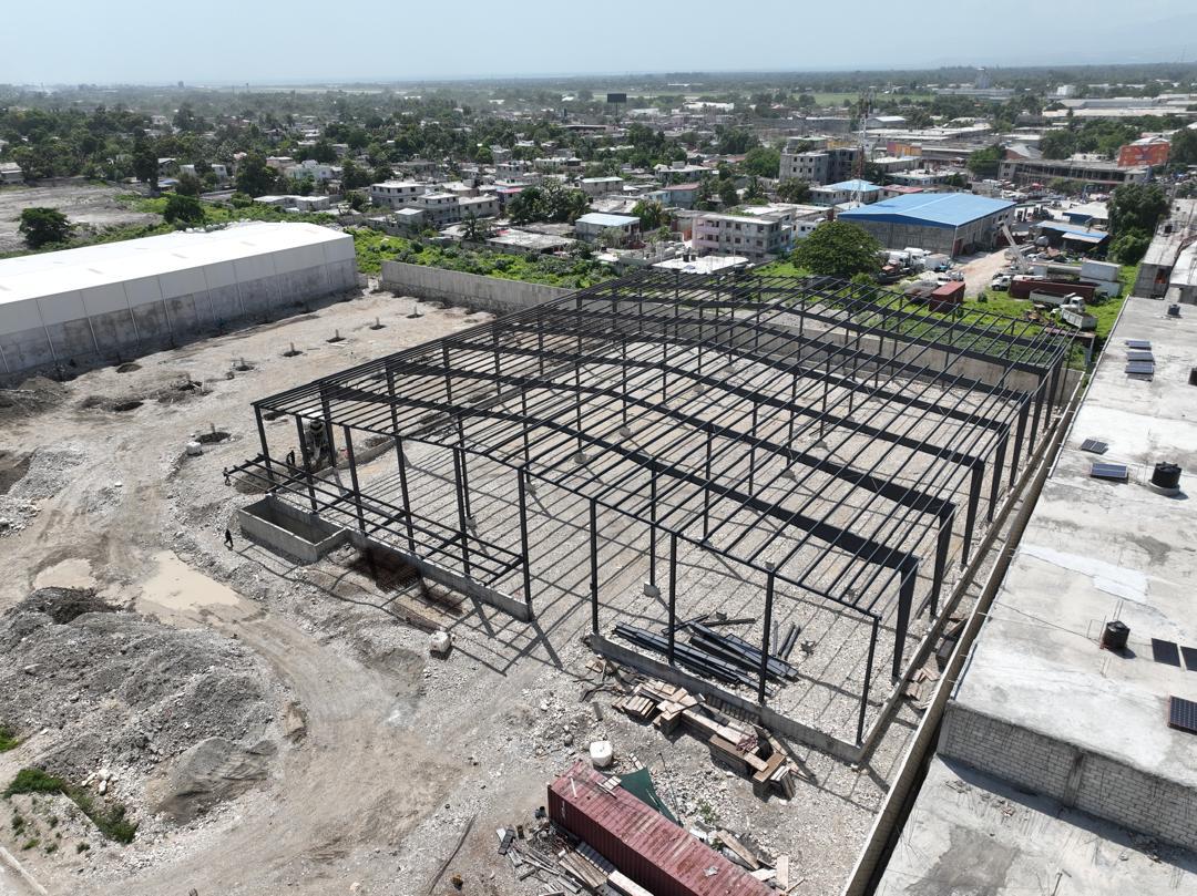 Steel frame erection